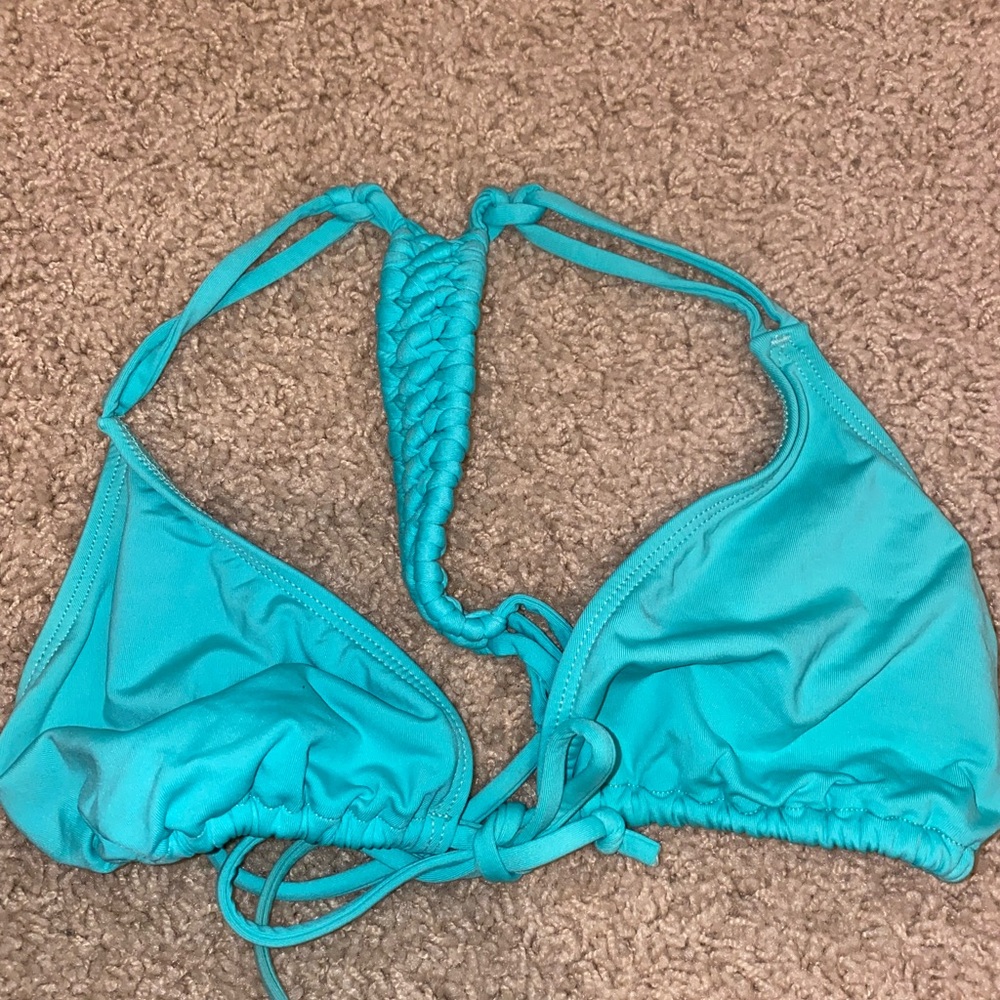 Lspace turquoise braided bikini top